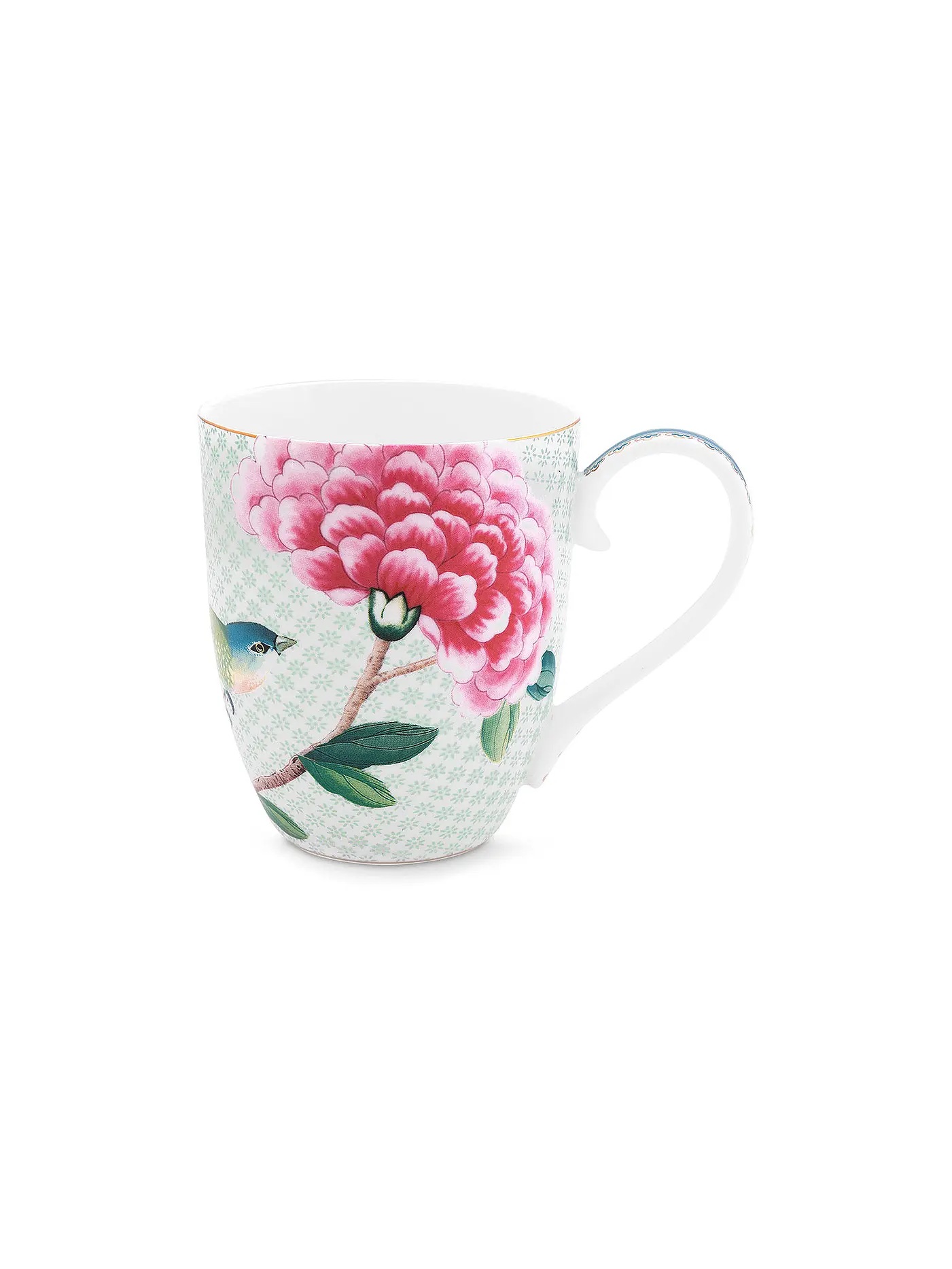 PIP STUDIO | Henkelbecher Set 2er X-Large BLUSHING BIRDS 450ml Weiss | weiss